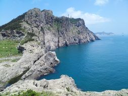 cliffs on the coast of jeju island