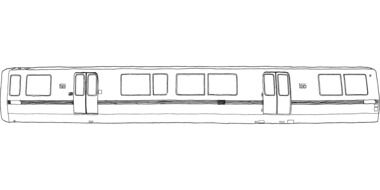 drawing of a railway carriage