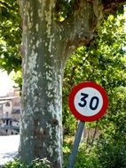 Speed limit on a road