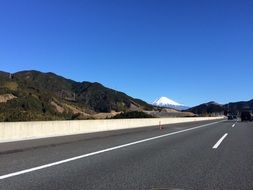 Mount Fuji near the expressway