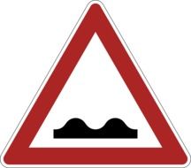 reduce the speed of obstacles on the road sign