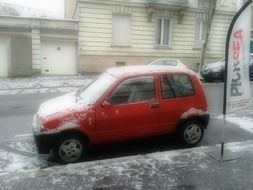 Red fiat car