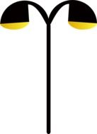 painted street lamp