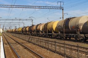 petrol tanks on freight cars