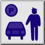 Blue Parking symbols