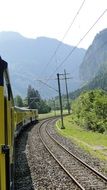 train on the railway in switzerland