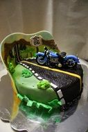 motorcycle cake decoration
