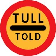 road sign with a signal "tull told"