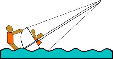 sailboat capsize drawing