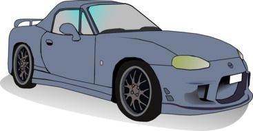 car mazda as a drawing