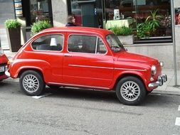 spain vintage red car