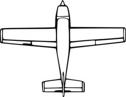 schematic graphic image of a airplane