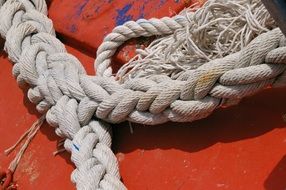 Rope on a ship