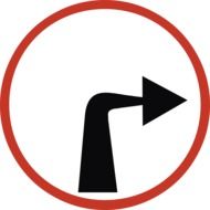 prohibitory turn sign