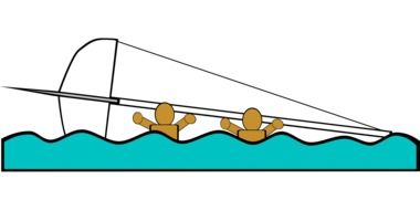 drawn people involved in sailing