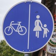 sign for cyclists and pedestrians