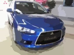 color photo of a mitsubishi car