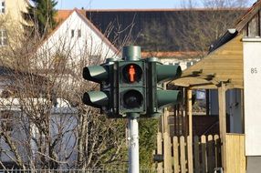 Pedestrian traffic light with red signal