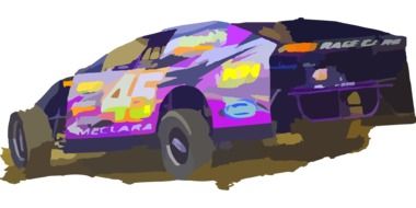 racing car 45 drawing