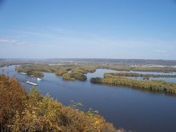 beautiful top view on mississippi