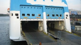 Picture of car ferry in scandinavia