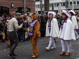man in animal costume at the festival