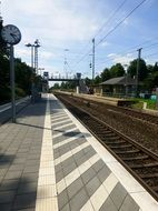 railway platform in light and shadow