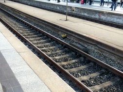 rail track at the platform