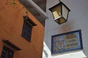 street lantern on the plaza de santo domingo