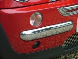 front of old car close up