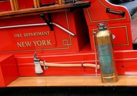 antique fire service vehicle