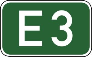 european road sign e3