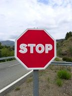 sign road stop