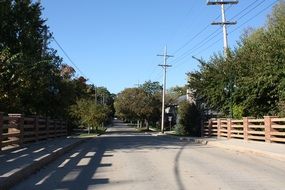 bridge on the street on a sunny day