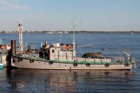 boat on the river pier
