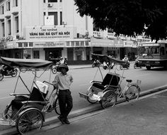vietnam hanoi black and white photo