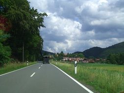 Beautiful landscape with the highway in Germany