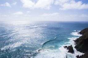 rocky cliff on the ocean coast