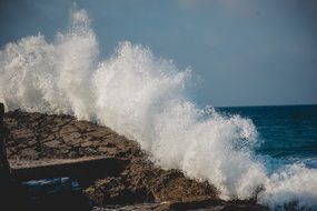 landscape of the power of splashing wave