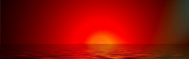 banner of red sunset