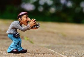 cute photographer doll tourist digital camera