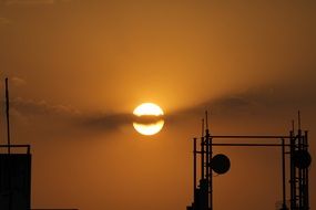 sunset sky orange summer sunlight horizon