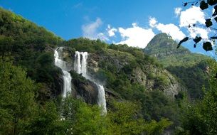 Alps cascade waterfall