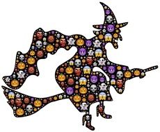 Emoji Witch for Halloween drawing