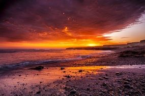 very beautiful colorful sunset