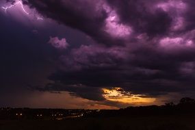 purple dark thunderclouds