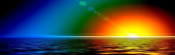 sunset banner header