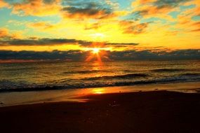 heavenly sunrise on the beach