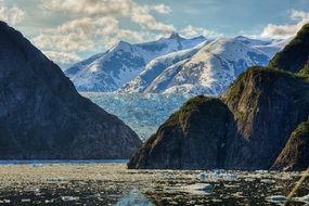 massive mountains landscape