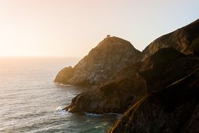 misty morning cliffs